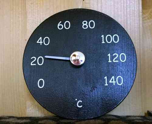 Round sauna thermometer, Black