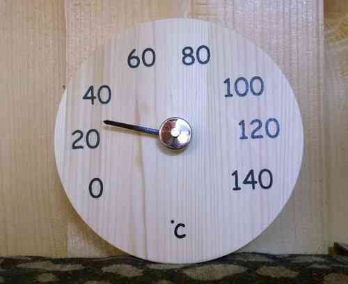 Round sauna thermometer, Natur